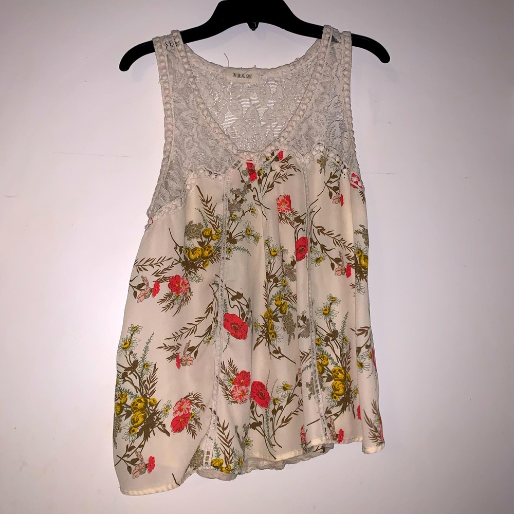 White flowered top